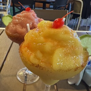 Margaritas de Maracuya y de Fresa frozen