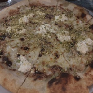 Pizza con pistacho 