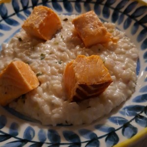 risotto al limon com salmon