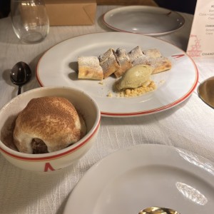 Tiramisu y fagottini di nutella