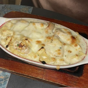 Pasta Alfredo con pollo