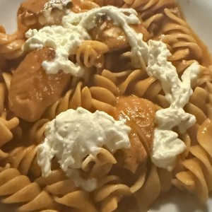 Pasta con salmon