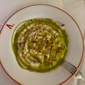 Carpaccio de pulpo