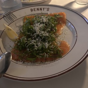 Carpaccio de salmon