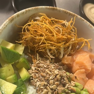 Sunset salmon poke 