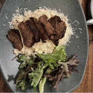 Risotto con carne
