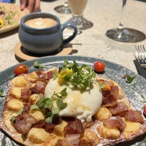Waffles tocineta miel