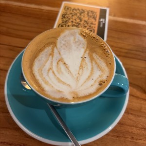 Flat white en leche de soya