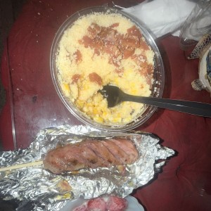 Desgramado con baicon y chkrizo argentino 