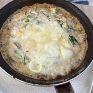Huevos con espinaca 