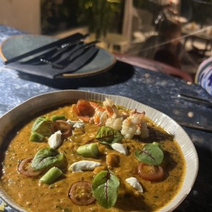 Arroz caldoso con langosta