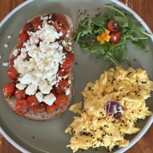 Scrambled Feta Toast