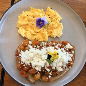 Scrambled Feta Toast