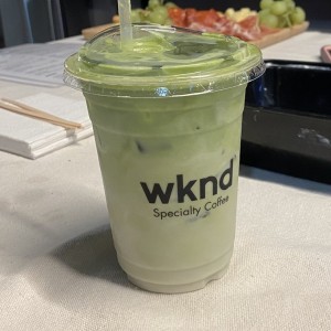 Iced matcha latte