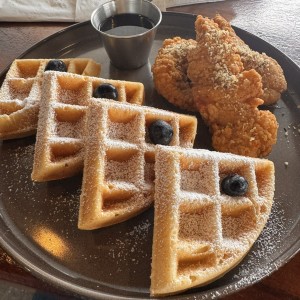 Waffle and chicken tenders