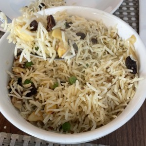 Arroz Basmati con pasitas y frutos secos
