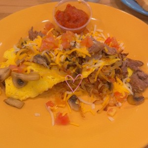 Omelette steak