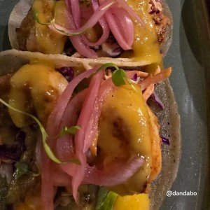 Tacos de camarones.