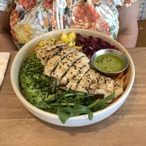 Bowl de filete de pollo.  Estupendo