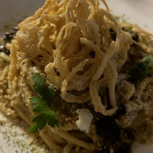 Rigatone cipolla e tartufo