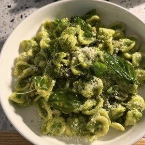 Pasta con chorizo y zuchinni