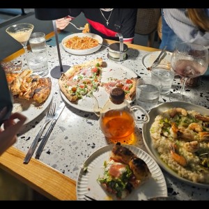 LE PIZZE - San Daniele, Rissoto Gambero al limone y Pasta al ragu, delicious!!!!!