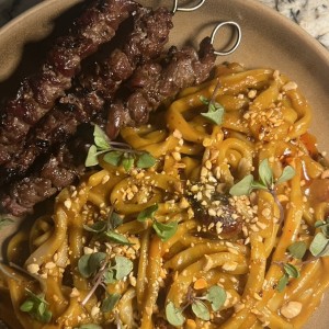 Fideos Udon con Carne