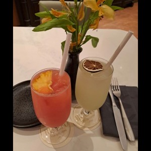 Ponche de frutas y limonada