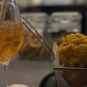 Patacones y aperol