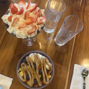 Fresas con crema