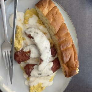 Huevo con chorizo