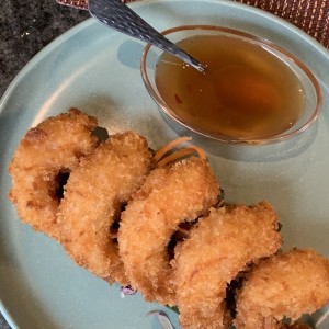 Camarones apanasos con coco