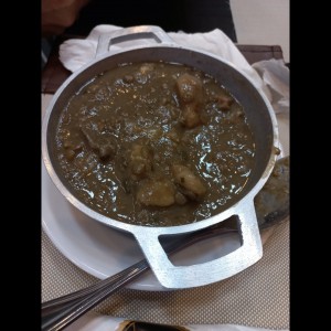 Sopa de lentejas y carne