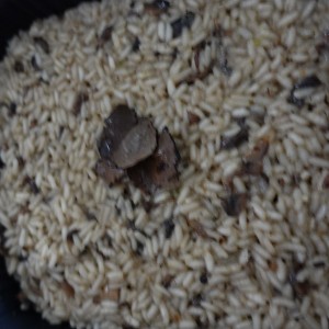 Risotto de hongos y trufas