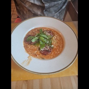 Rissotto con salsa Matricciana