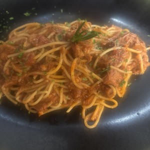 Spaghetti con Cordero