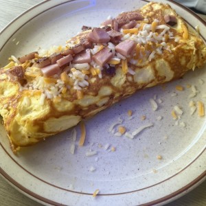 Omelet de jamon y queso