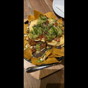 Nachos de carne.