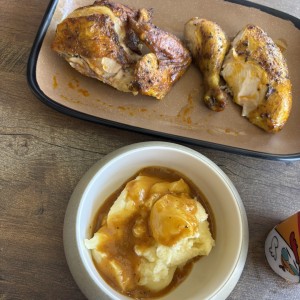 1/2 pollo y pure