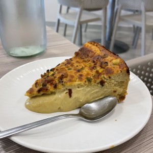 Tarta vasca de pistacho