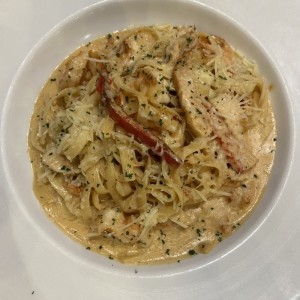 Pasta con camarones