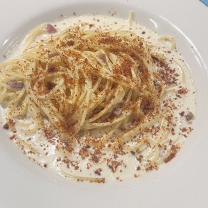 SPAGHETTI ALFREDO E PROSCIUTTO
