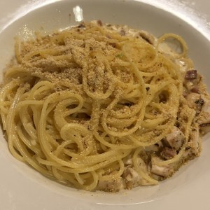 SPAGHETTI ALFREDO E PROSCIUTTO