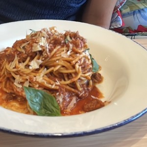 SPAGHETTI ALFREDO E PROSCIUTTO