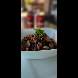 ceviche de pulpo con guandu