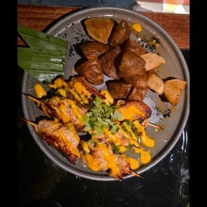 brochetas de pollo