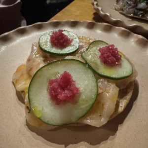 Tostada de camaron