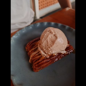 Churros con helado