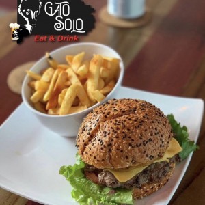 Hamburguesa con Papas Fritas 