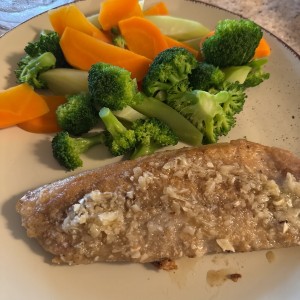 Corvina al ajillo 